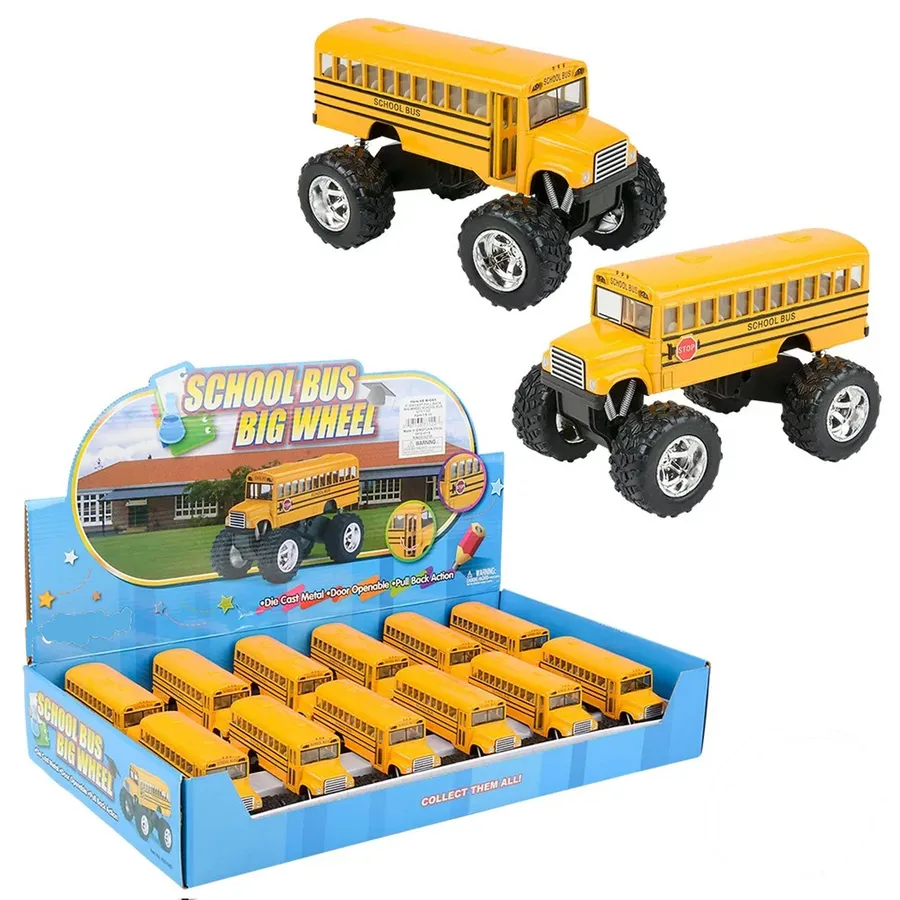 Pull Back Monster Bus Kids Toy In Bulk — wholesale Toys & Games by the case