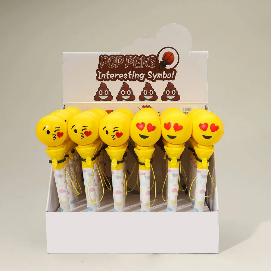 Pop Up Emoji Face Ball Pens For kids — wholesale Stationery & Office by the case