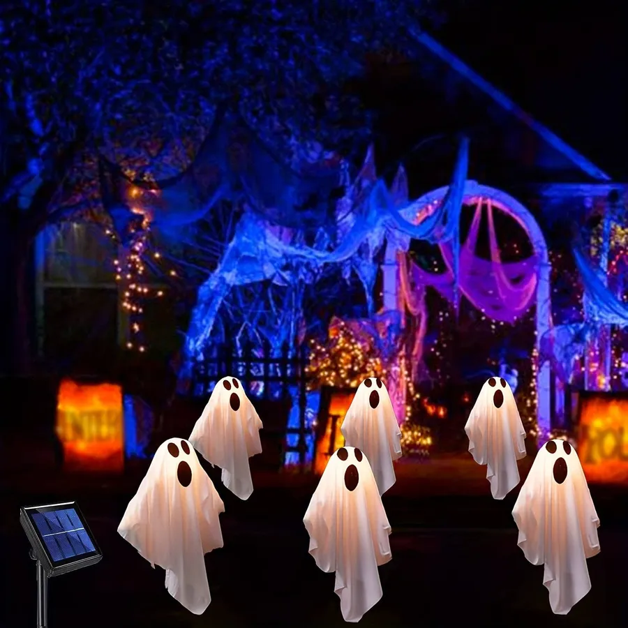 Solar Ghost Pathway Lights Halloween Yard Decor - Bulk — wholesale Seasonal & Holiday by the case