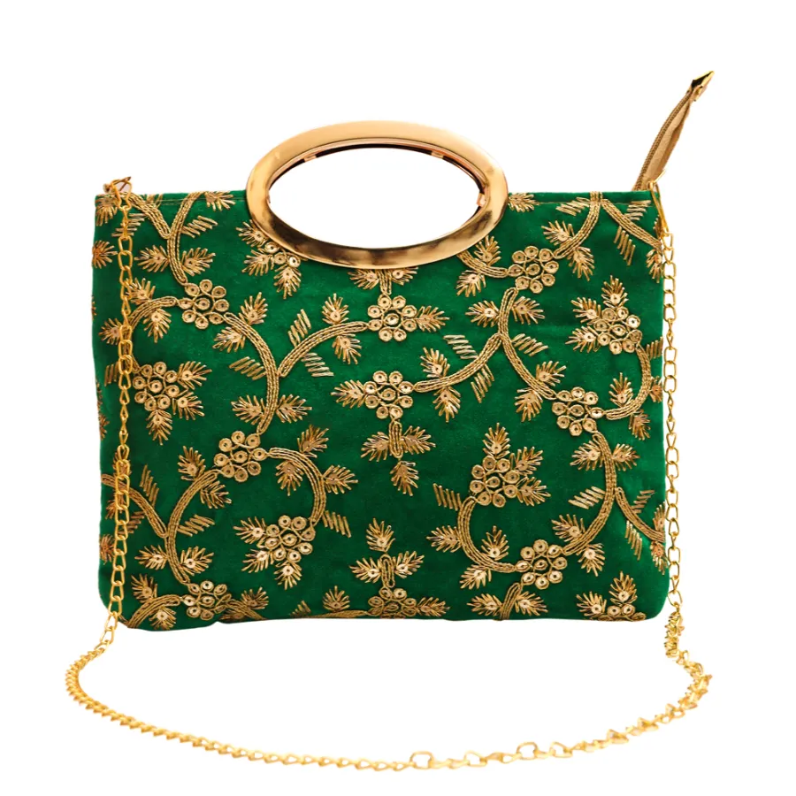 Floral Printed Stylish Clutch With — wholesale Bags & Backpacks by the case