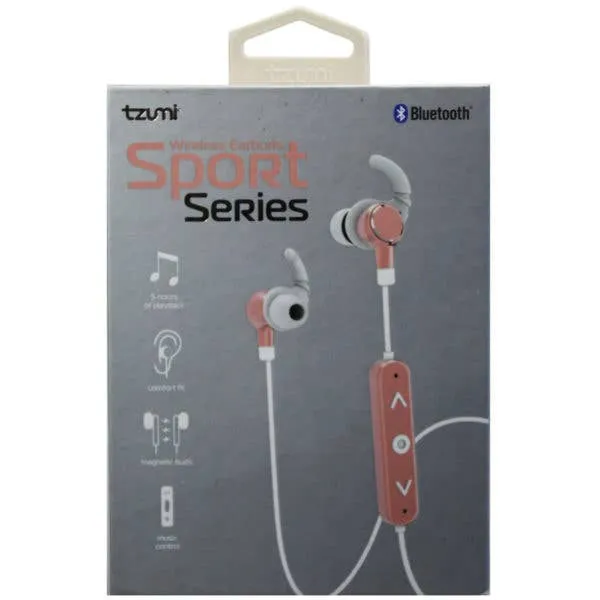 Tzumi Sport Series Bluetooth Earbuds in Rose Gold MOQ-6Pcs, 3.73$/Pc — wholesale Tech & Gadgets by the case