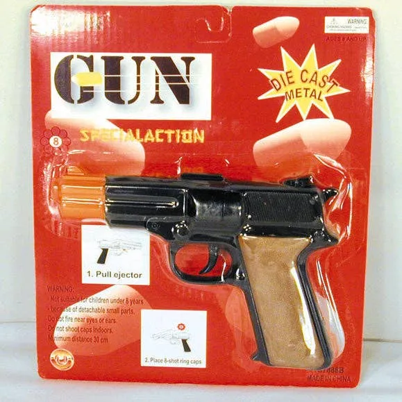 Wholesale 45 MAGNUM DIECAST 8 SHOT CAP GUN (sold b — wholesale Apparel & Accessories by the case