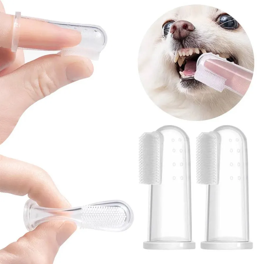 Soft Pet Finger Toothbrush - Silica Gel Dental Care Tool — wholesale Pet by the case