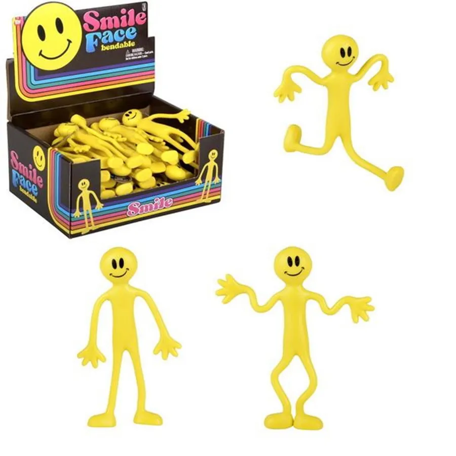 Bendable Smile Figure Toy - Assorted Col Keeraft Home Gifts — wholesale Toys & Games by the case