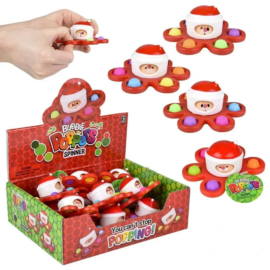 Santa Stocking Stuffer Spinner Fidget Kids Toy — wholesale Fidgets & Sensory by the case