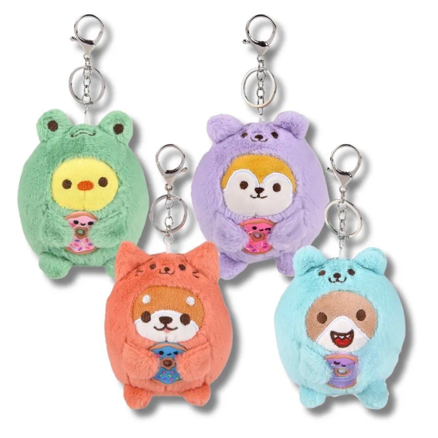 Plush Dressed Animals Backpack Keychain Toy - Assorted — wholesale Plush & Squishies by the case