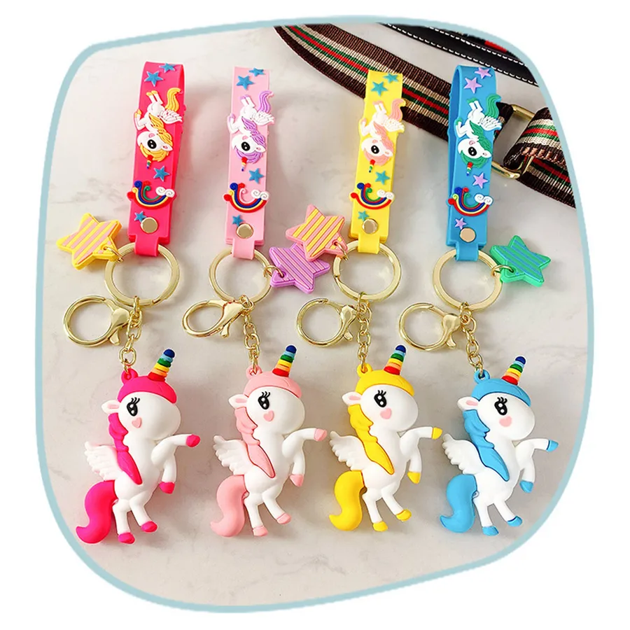 Cute Unicorn 3D Silicone Keychain Halloween — wholesale Keychains & Charms by the case