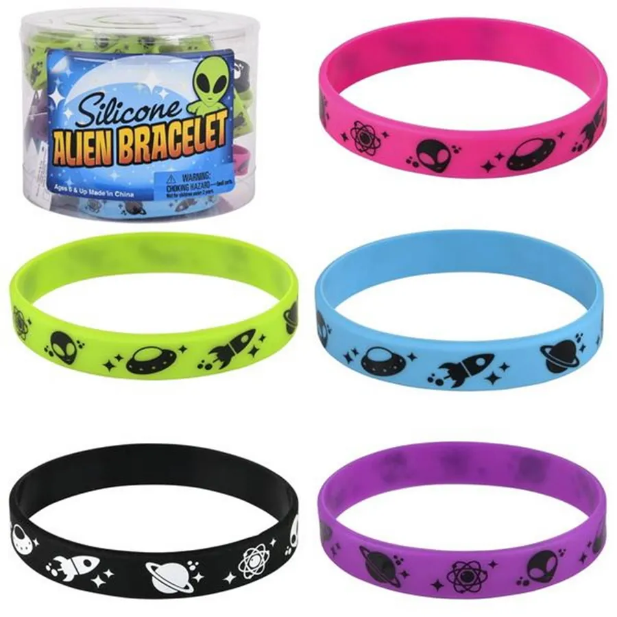Alien Design Silicone Bracelets For kids - Assorted — wholesale Apparel & Accessories by the case