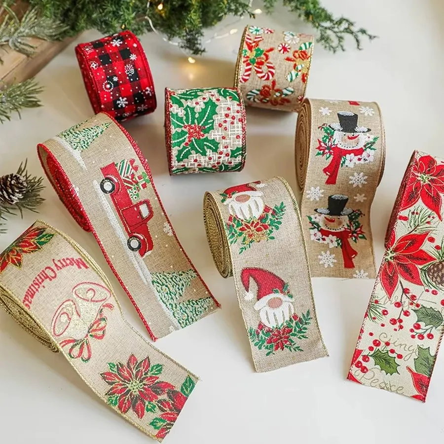 Christmas Themed Plaid Ribbon For Gifts - Assorted — wholesale Seasonal & Holiday by the case