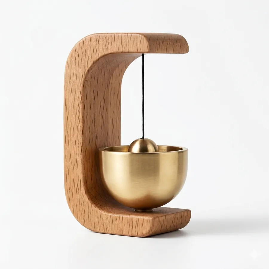 Magnetic Wooden Door Chime – Brass Entry Bell Decor — wholesale Home & Décor by the case