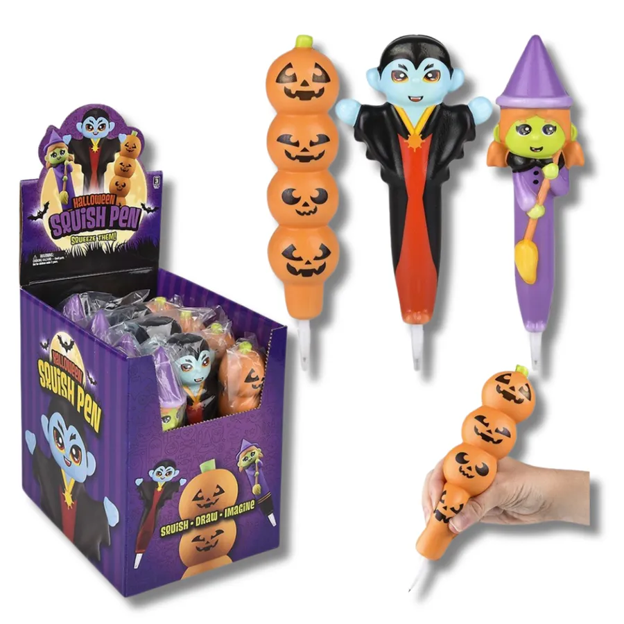 Halloween Fun & Squishy Kids Pen Toy- Assorted — wholesale Plush & Squishies by the case