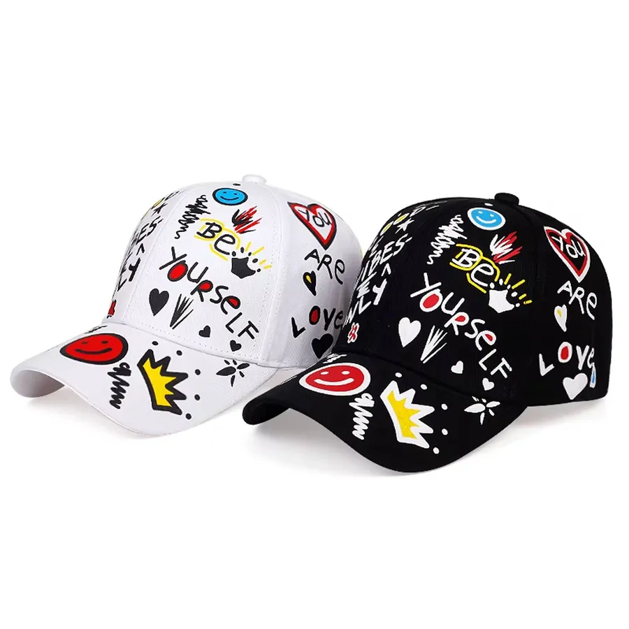 Graffiti Printing Patterned Hip Hop Baseball Cap - Assorted — wholesale Apparel & Accessories by the case