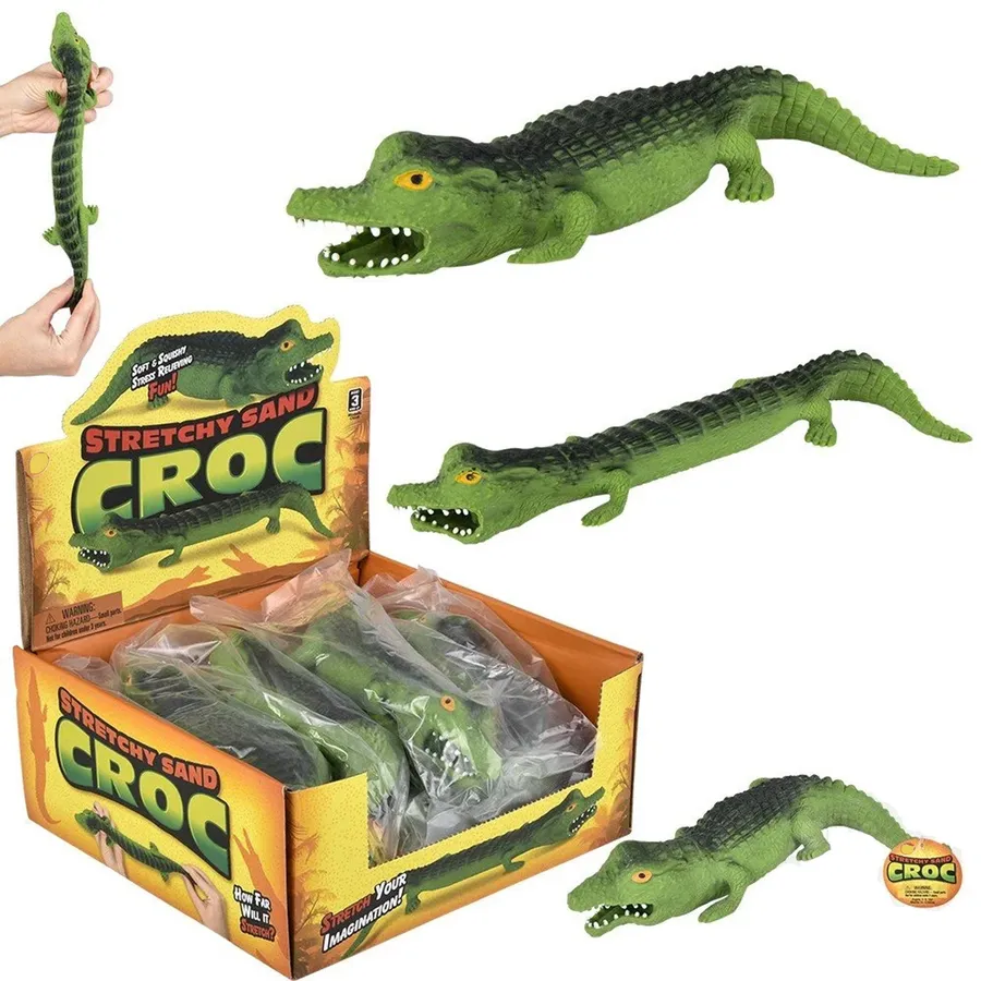 Crocodile Stretchy & Sand Filled Fidget Kids Toy In Bulk — wholesale Fidgets & Sensory by the case
