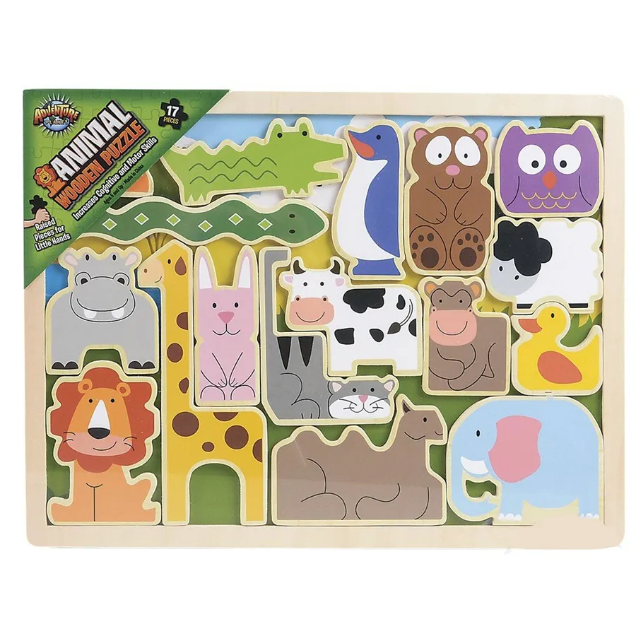 Fun Learning Zoo Animal Wooden Puzzle for Kids — wholesale Toys & Games by the case