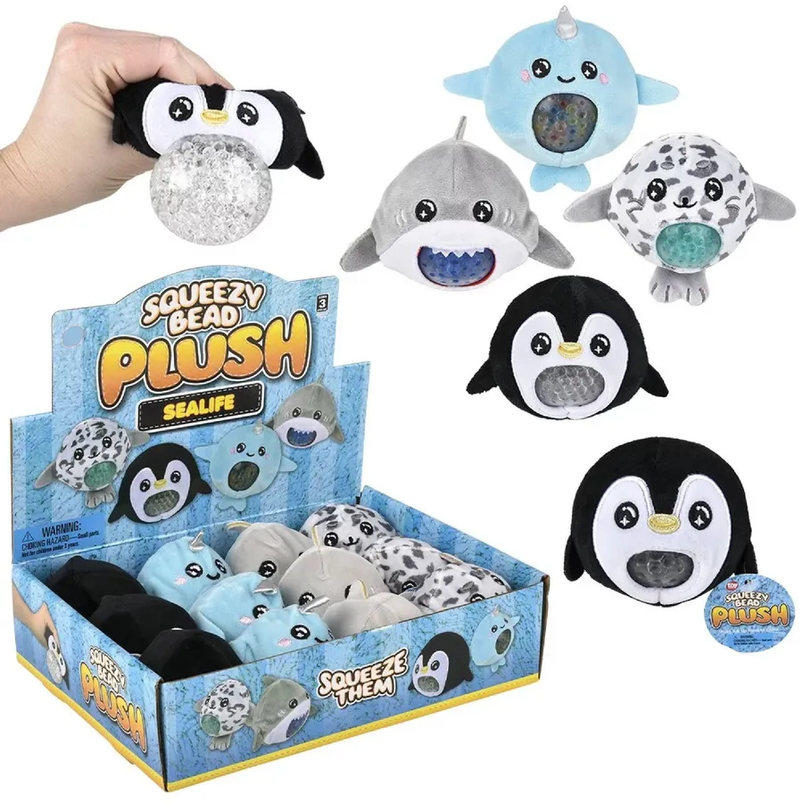 Squishy Toys Sea Life Squeezy Bead Plush - Kids Sensory Toy & Fidget — wholesale Fidgets & Sensory by the case