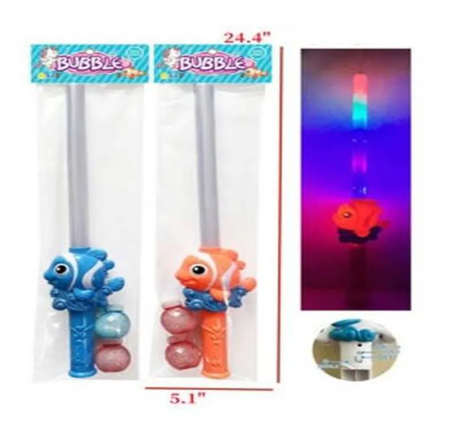Wholesale New Bubble Wand - Light & Sound Fish Bubble Stick Sold By Dozen — wholesale Toys & Games by the case