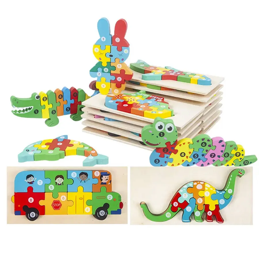 Educational Wooden Puzzle - Back to School - in bulk — wholesale Toys & Games by the case