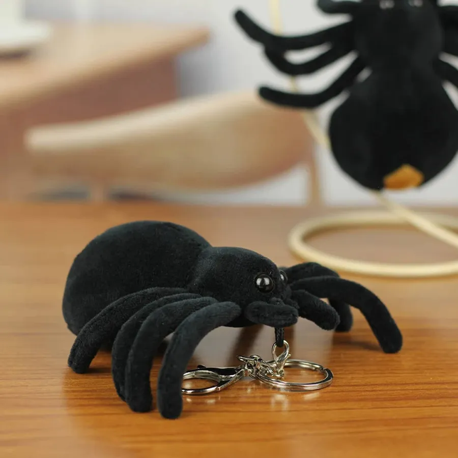 Cute Black Spider Doll Keychain For Christmas — wholesale Keychains & Charms by the case