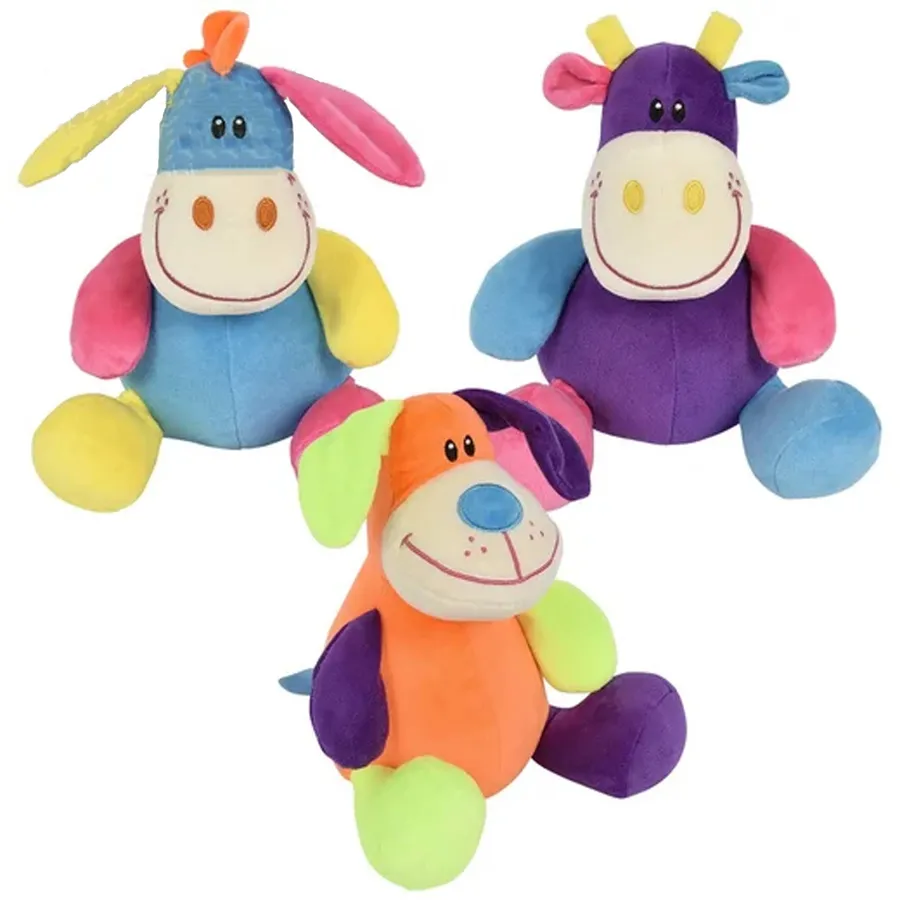 Multi Color Plush Soft Animals Kids Toy - Assorted — wholesale Plush & Squishies by the case