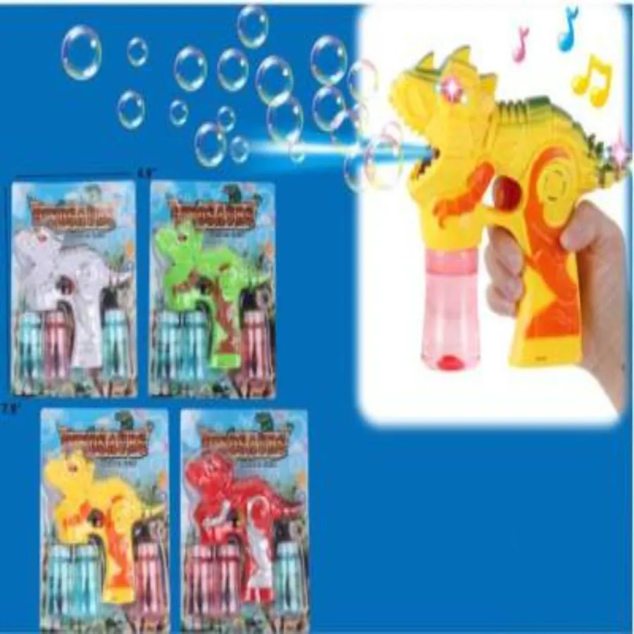 Wholesale New Bubble Gun - Dinosaur Lights & Sound Sold By Dozen — wholesale Toys & Games by the case