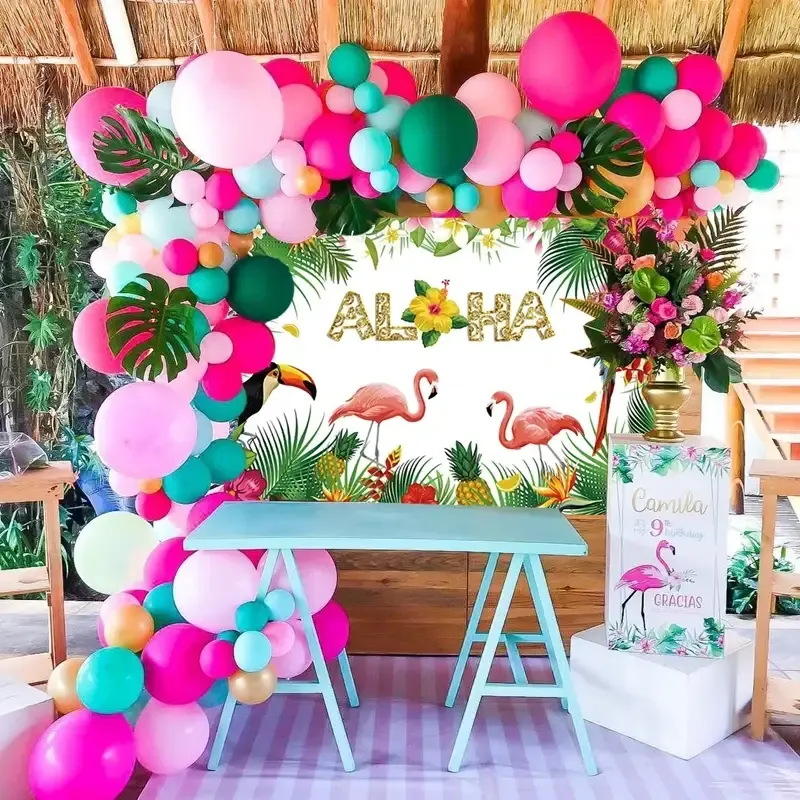Hawaiian Party Balloon Arch Kit 123pc - Summer Beach Luau Party Decor & Summer Toys Bulk — wholesale Party & Gifts by the case