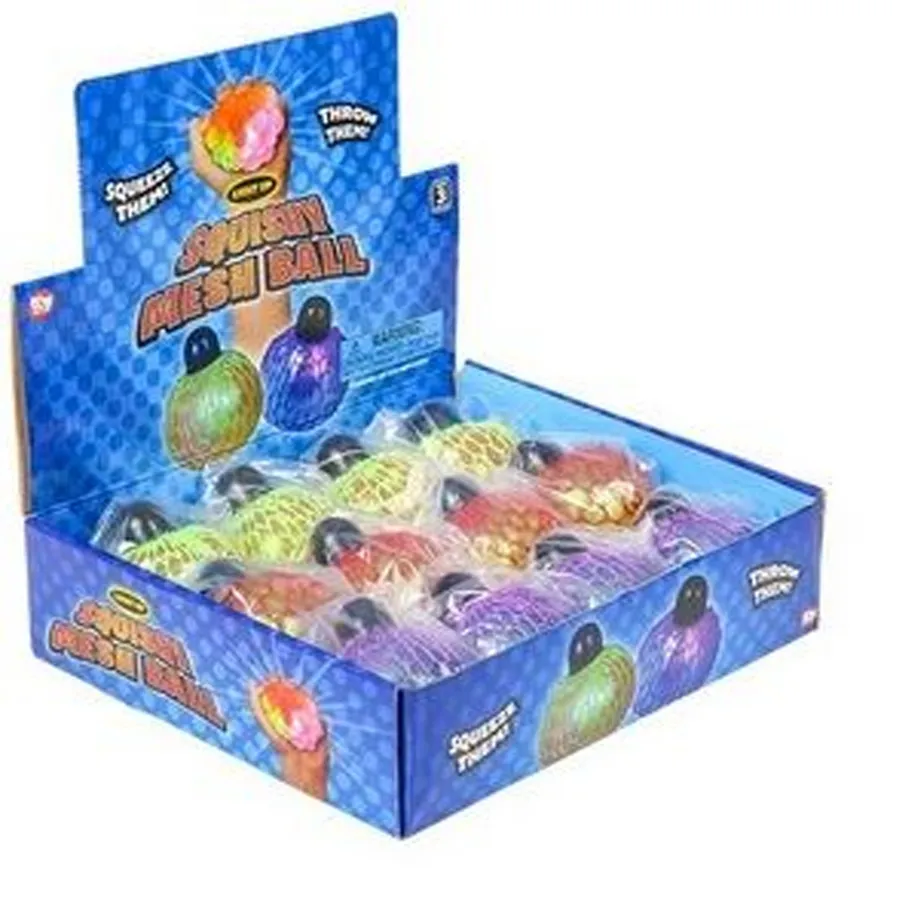 Kids Rubber Light-Up Mesh Grape Colorful Ball For Kids — wholesale Fidgets & Sensory by the case