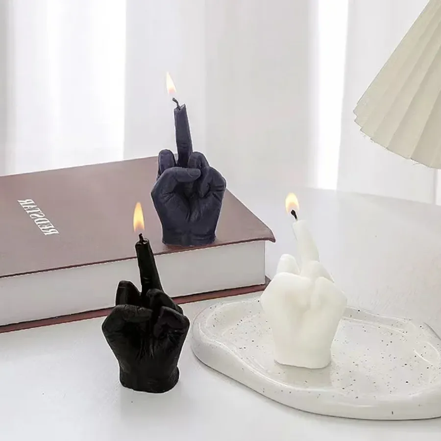 Middle Finger Scented Candle – Funny Quirky Home Decor Gift — wholesale Home & Décor by the case