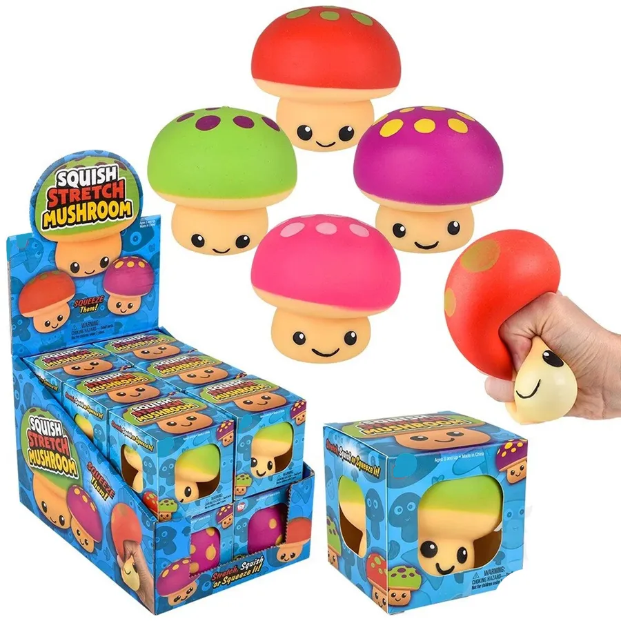 Mushroom Soft Squishy Fidget Toy - Bulk Sensory Stress Ball & Classroom Pencil-Case Toy — wholesale Fidgets & Sensory by the case