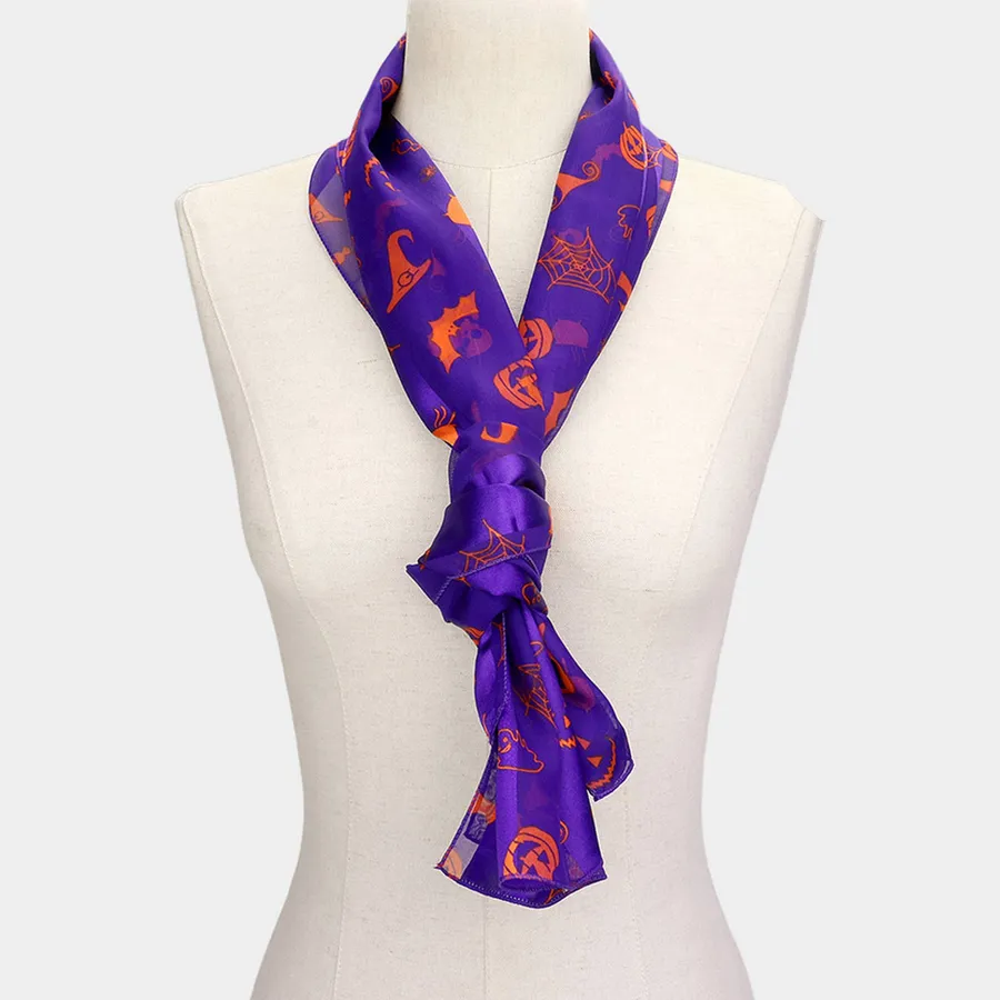 Halloween Pattern Printed Scarf For Women's — wholesale Seasonal & Holiday by the case