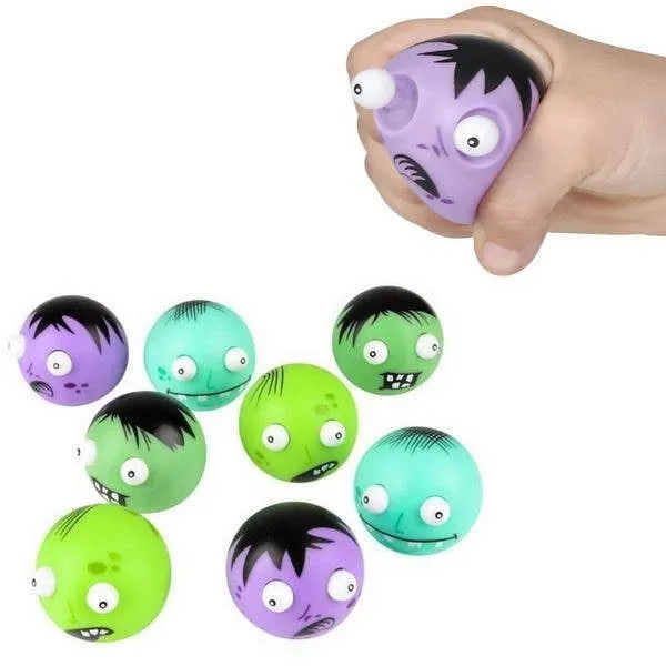 Zombie Pop-Out Eyes Squeeze Balls – Kids Toy — wholesale Fidgets & Sensory by the case
