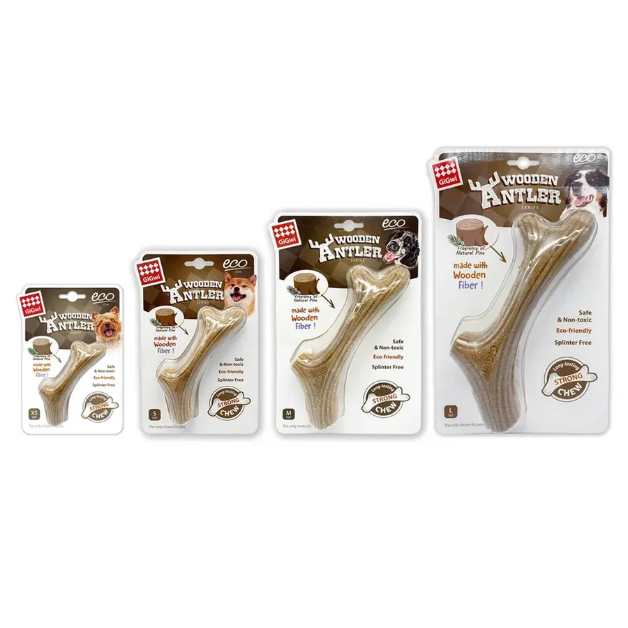 Wooden Antler Dog Toy - Bulk — wholesale Pet by the case