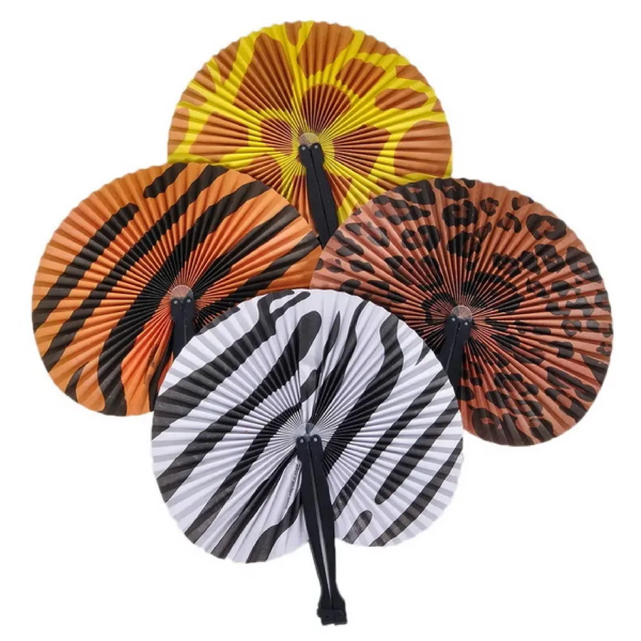 Safari Print Folding Fan For — wholesale More Wholesale Goods by the case