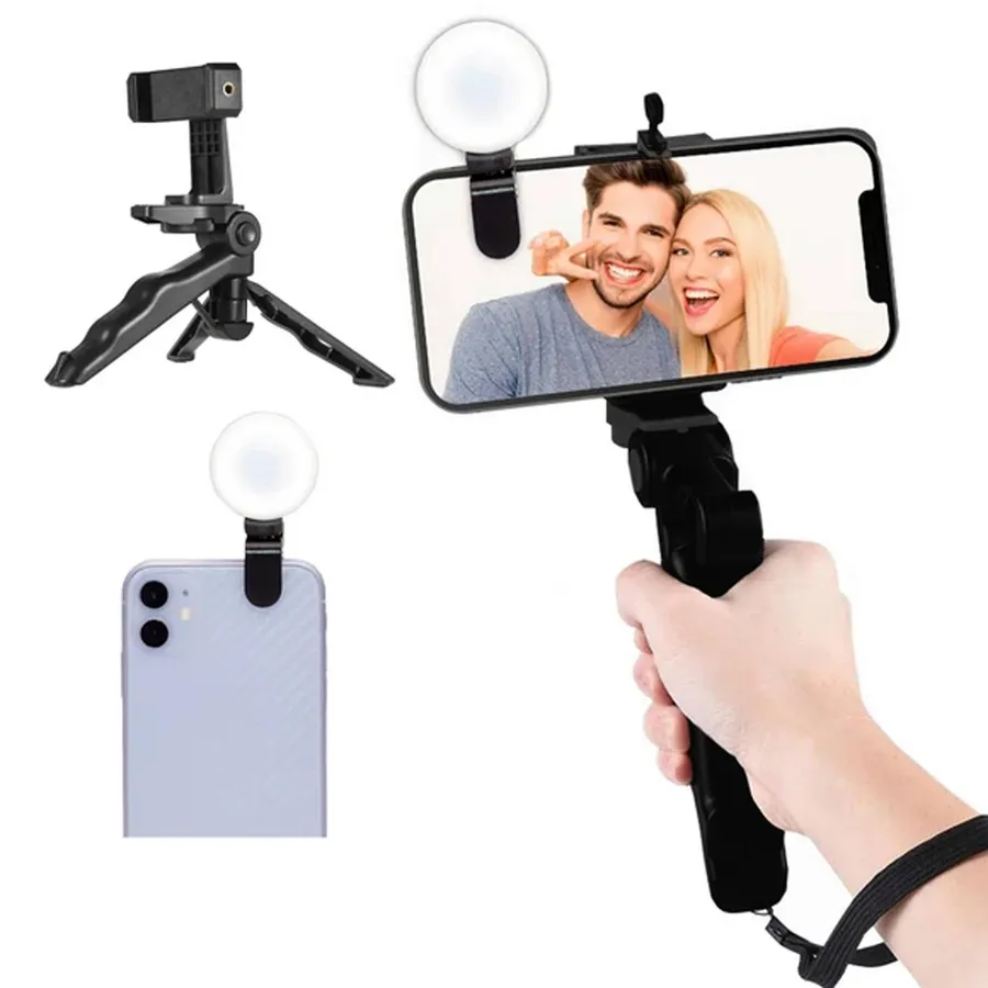 Social Media Kit With Hand Grip Stabilizer In Bulk — wholesale Tech & Gadgets by the case