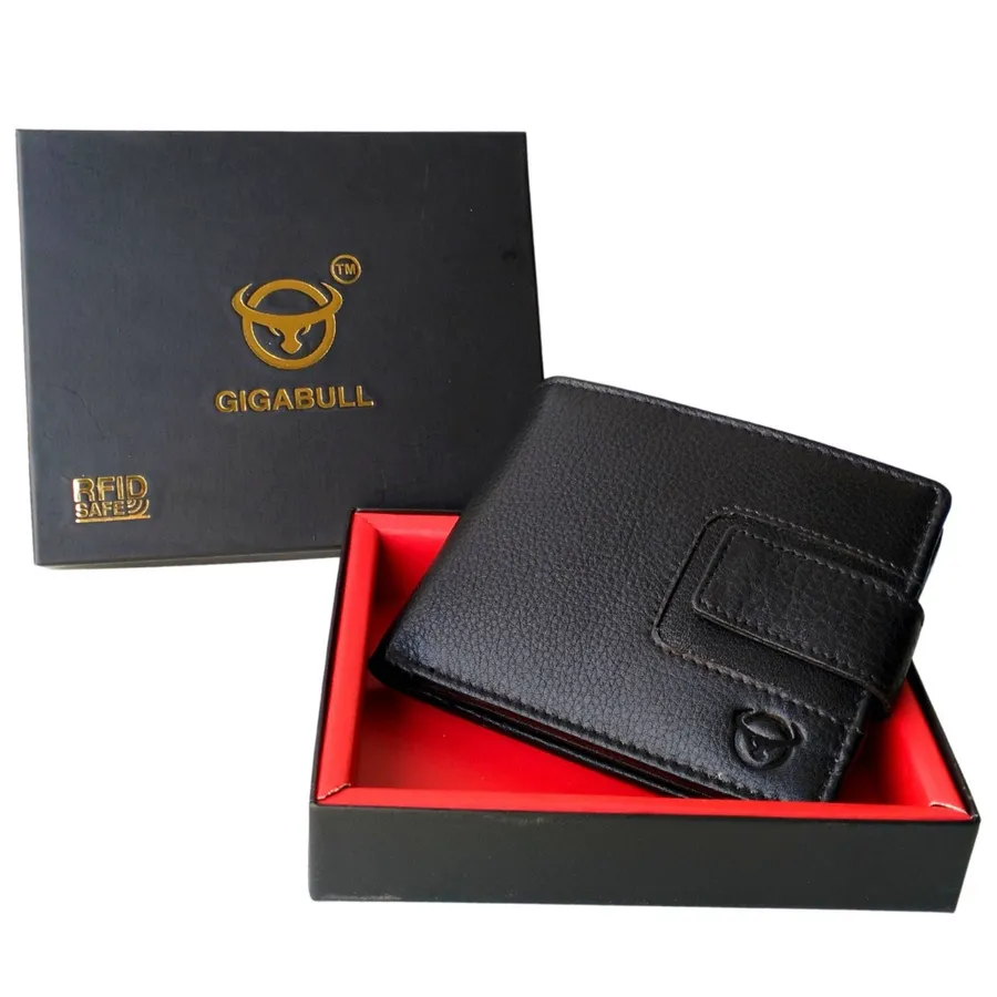Men Casual Black Genuine Leather Wallet Home Decores — wholesale Bags & Backpacks by the case