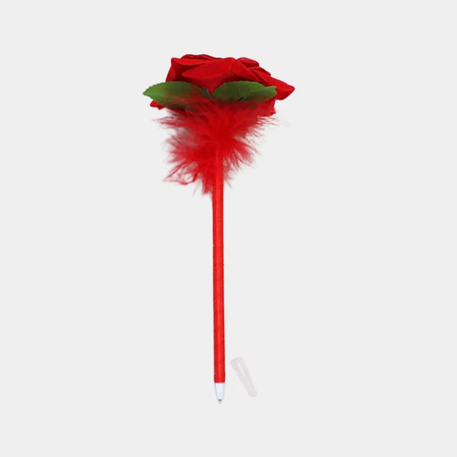 Rose Feather Ball Pens For Valentine - Assorted — wholesale Seasonal & Holiday by the case