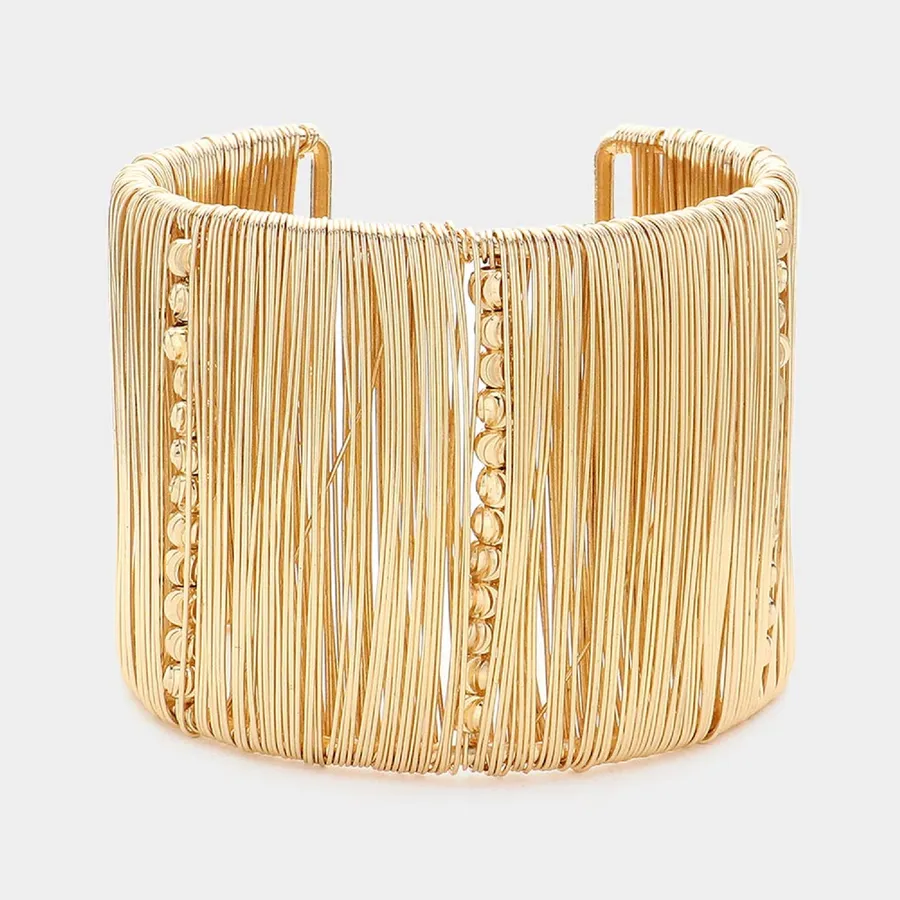 Metal Wire Ball Cuff Bracelet for Girls & Women's — wholesale Apparel & Accessories by the case