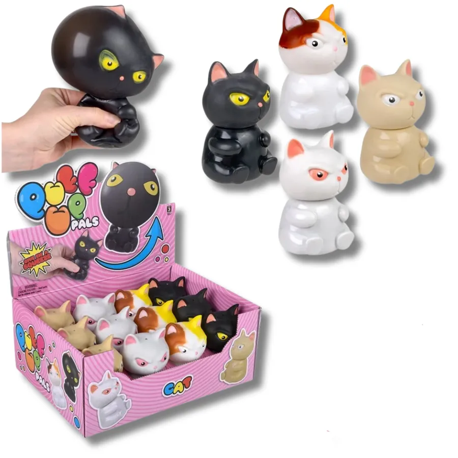 Cat Puff-Up Fidget Kids Play Toy- Assorted — wholesale Fidgets & Sensory by the case