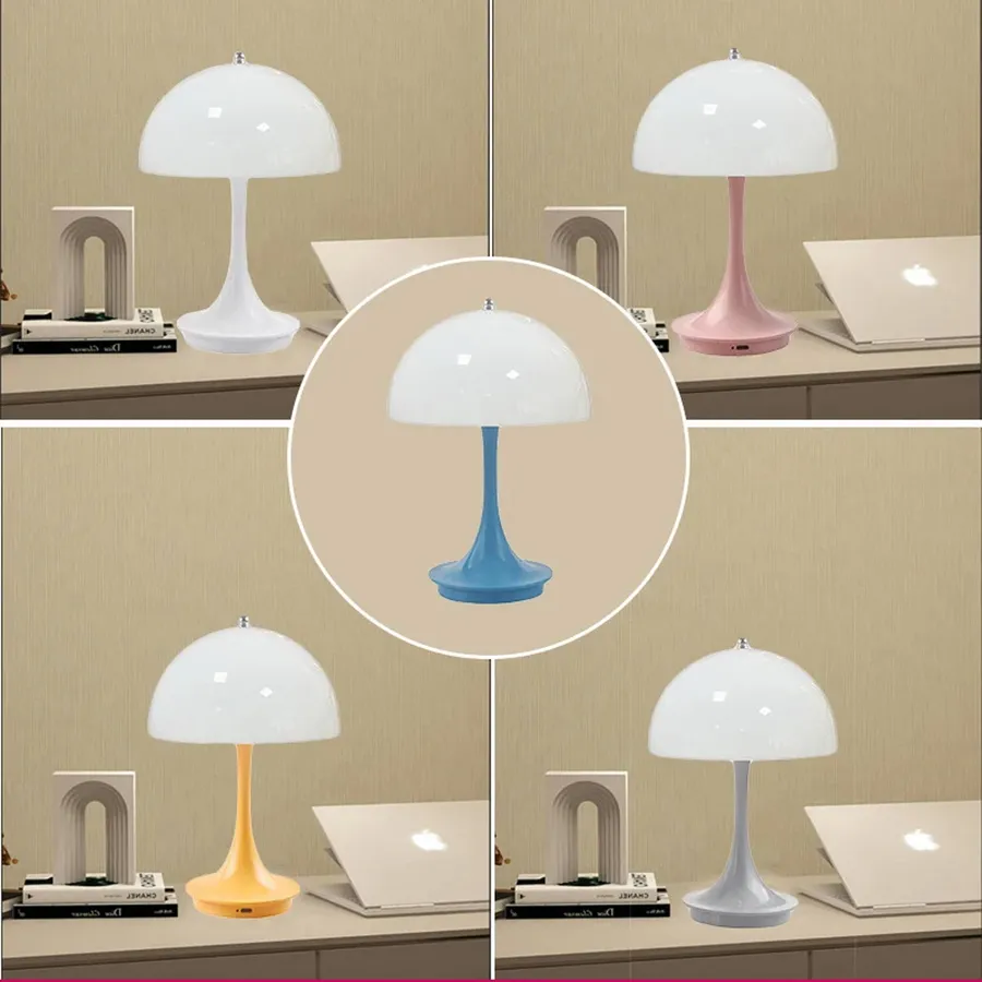Portable Mushroom Shape Rechargeable Table Lamp - Assorted — wholesale Home & Décor by the case