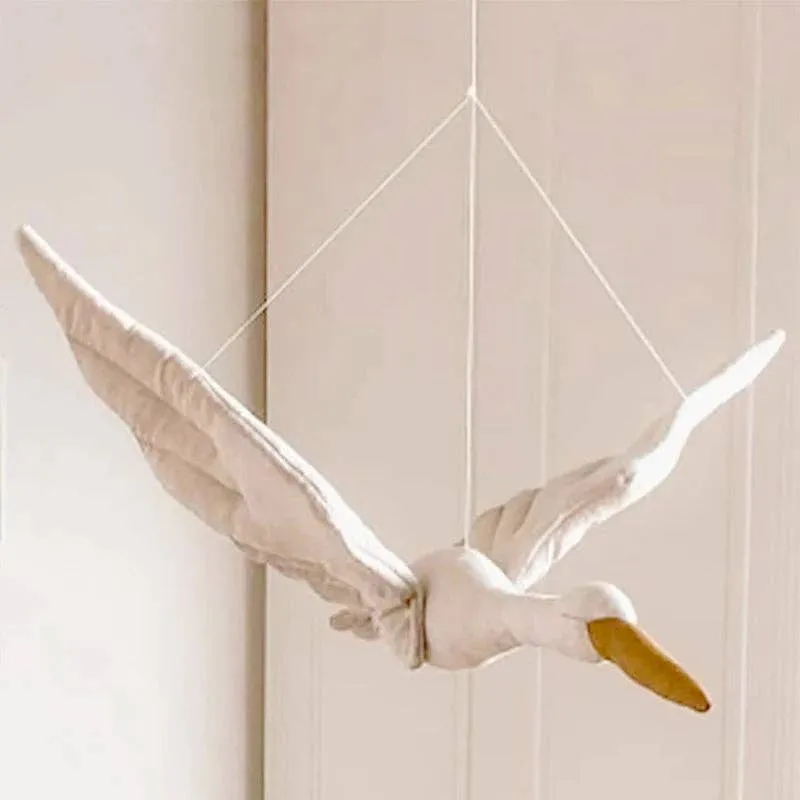Wall Hanging Swan Plush Nursery Home Decor - White — wholesale Plush & Squishies by the case