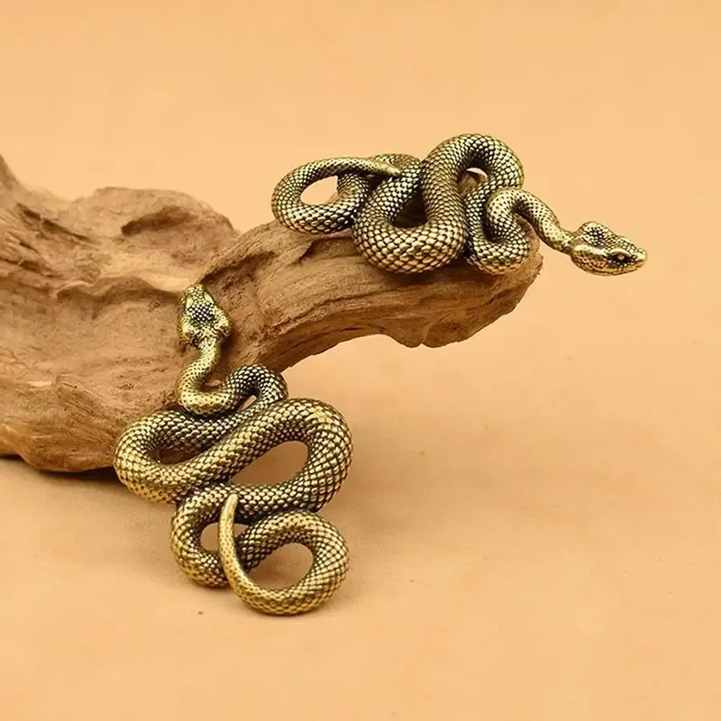 Mini Snake Figurine Pure Copper Home Decor Statue — wholesale Home & Décor by the case