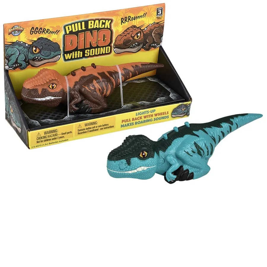 Pull Back Dinosaur With Sound Kids Toy Halloween — wholesale Seasonal & Holiday by the case