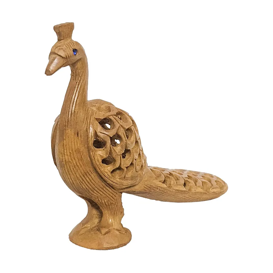 Crafticia Wooden Hand Carved Peacock — wholesale Toys & Games by the case