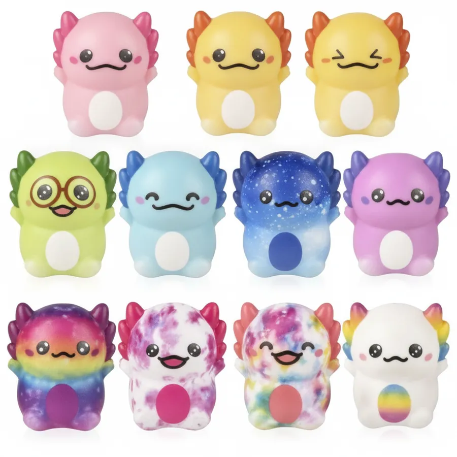 6-Inch Axolotl Squishy Toy - Cute Sensory Fidget and Stress Ball Squishy — wholesale Fidgets & Sensory by the case