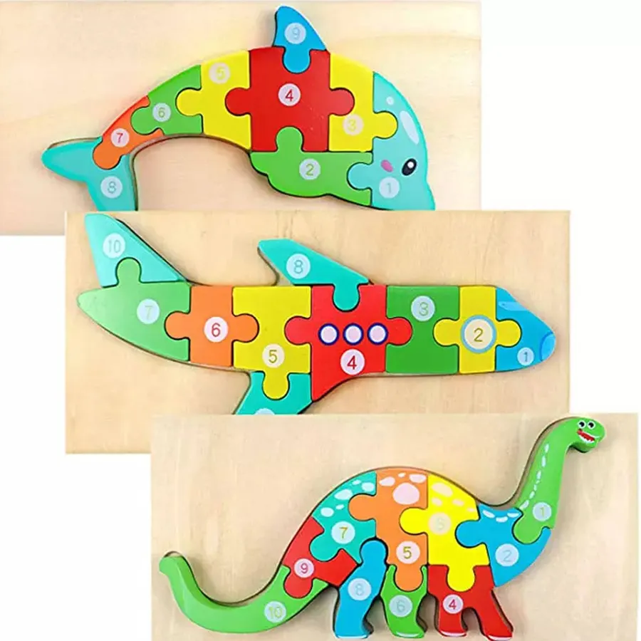 Wooden Puzzle Stocking Stuffer Back to School Kids Toy — wholesale Toys & Games by the case
