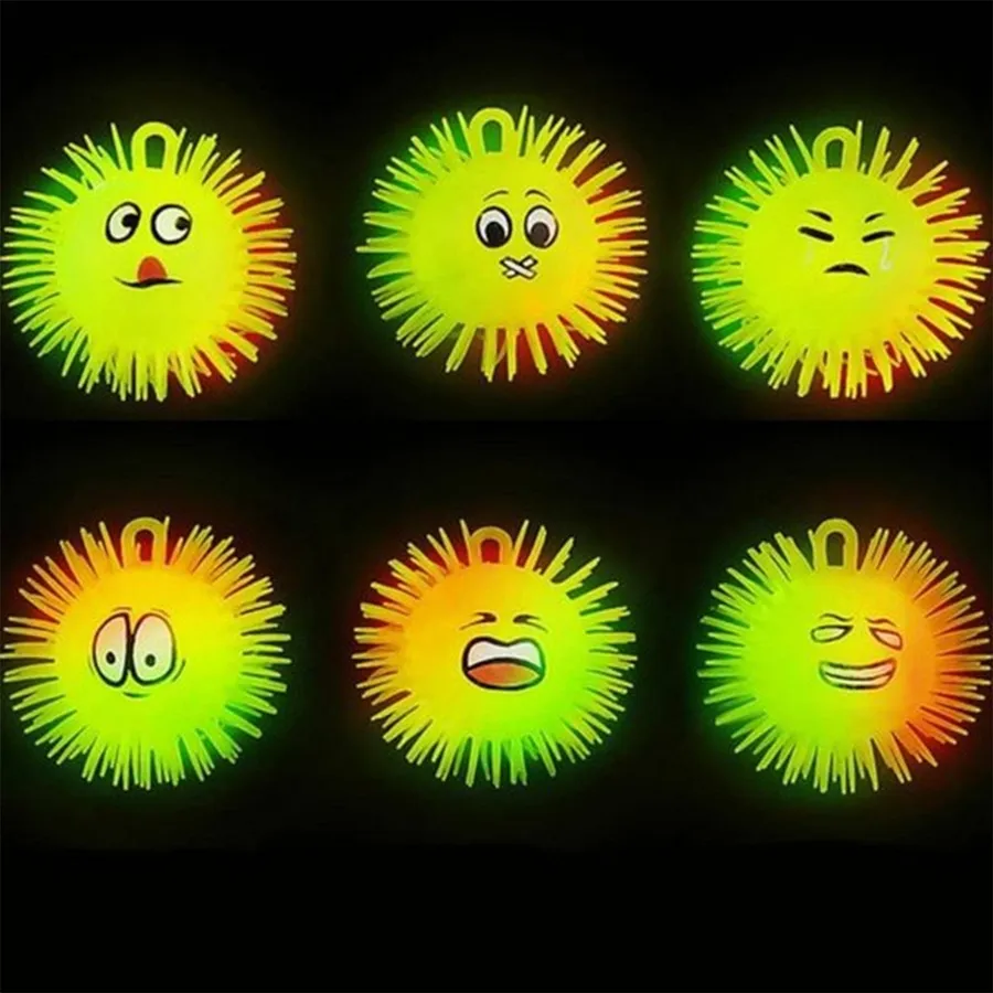 Wholesale Light-Up Emoticon Puffer Squishy Toy - Assorted — wholesale Plush & Squishies by the case