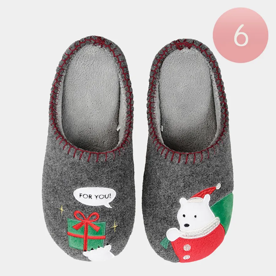 Valentine Holiday Bear Floor Slippers — wholesale Seasonal & Holiday by the case