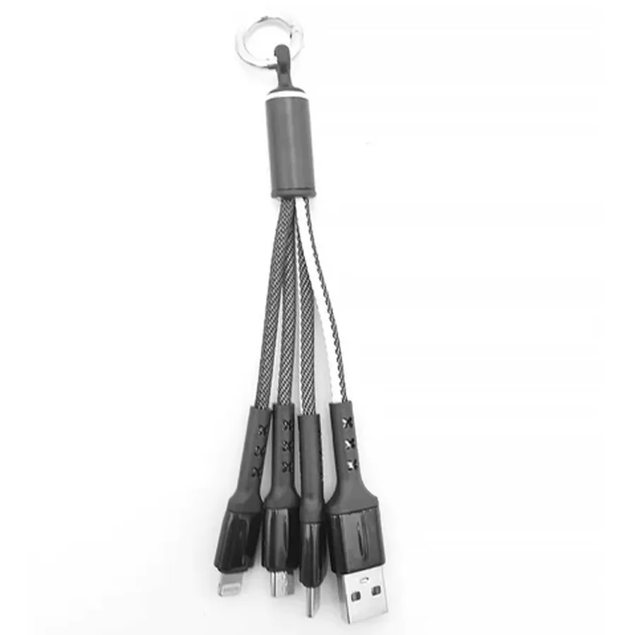 3-in-1 USB Squid Cable Keychain Charger — wholesale Keychains & Charms by the case