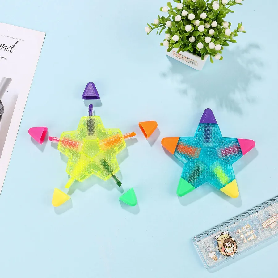 Star Shaped Highlighter Pen - Assorted — wholesale Stationery & Office by the case