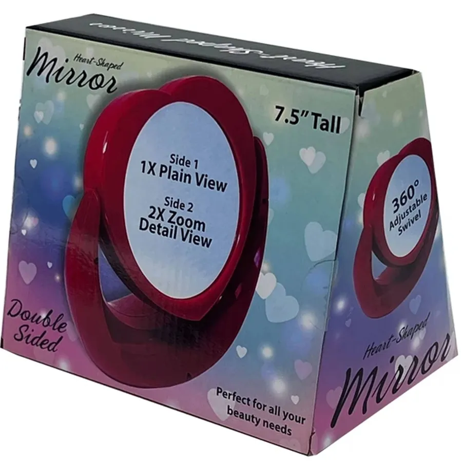 Heart Shape Magnified Mirror — wholesale Home & Décor by the case