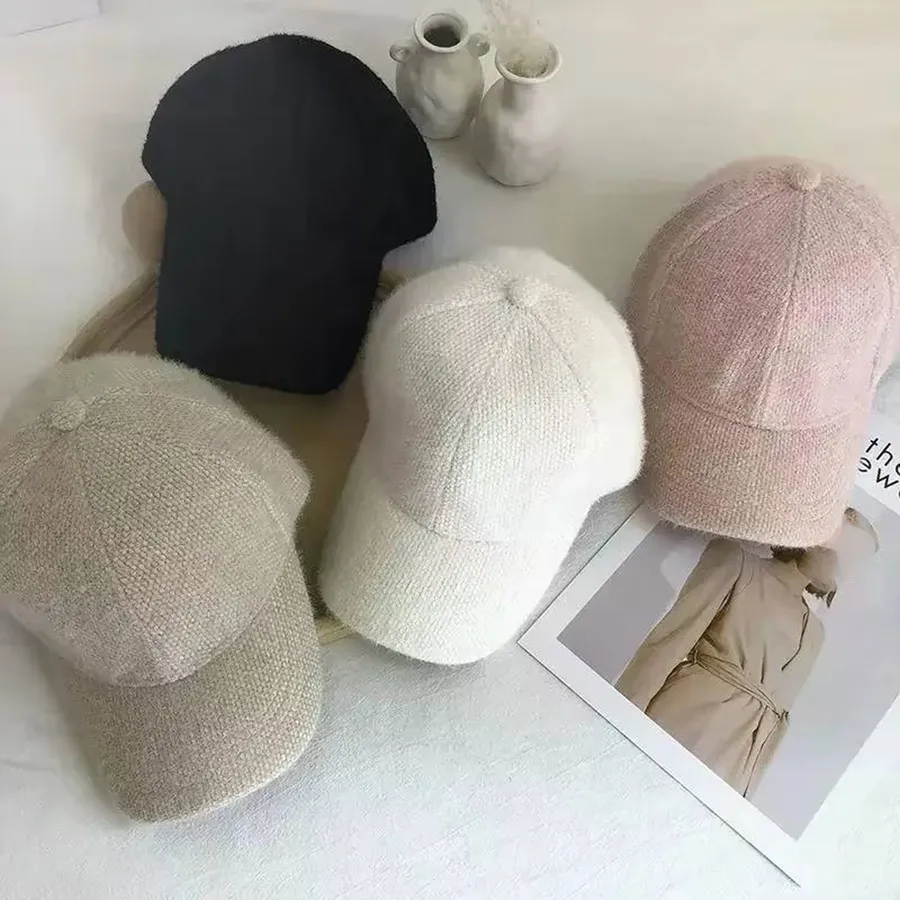 Fashionable Women's Plush Baseball Cap - Assorted — wholesale Plush & Squishies by the case